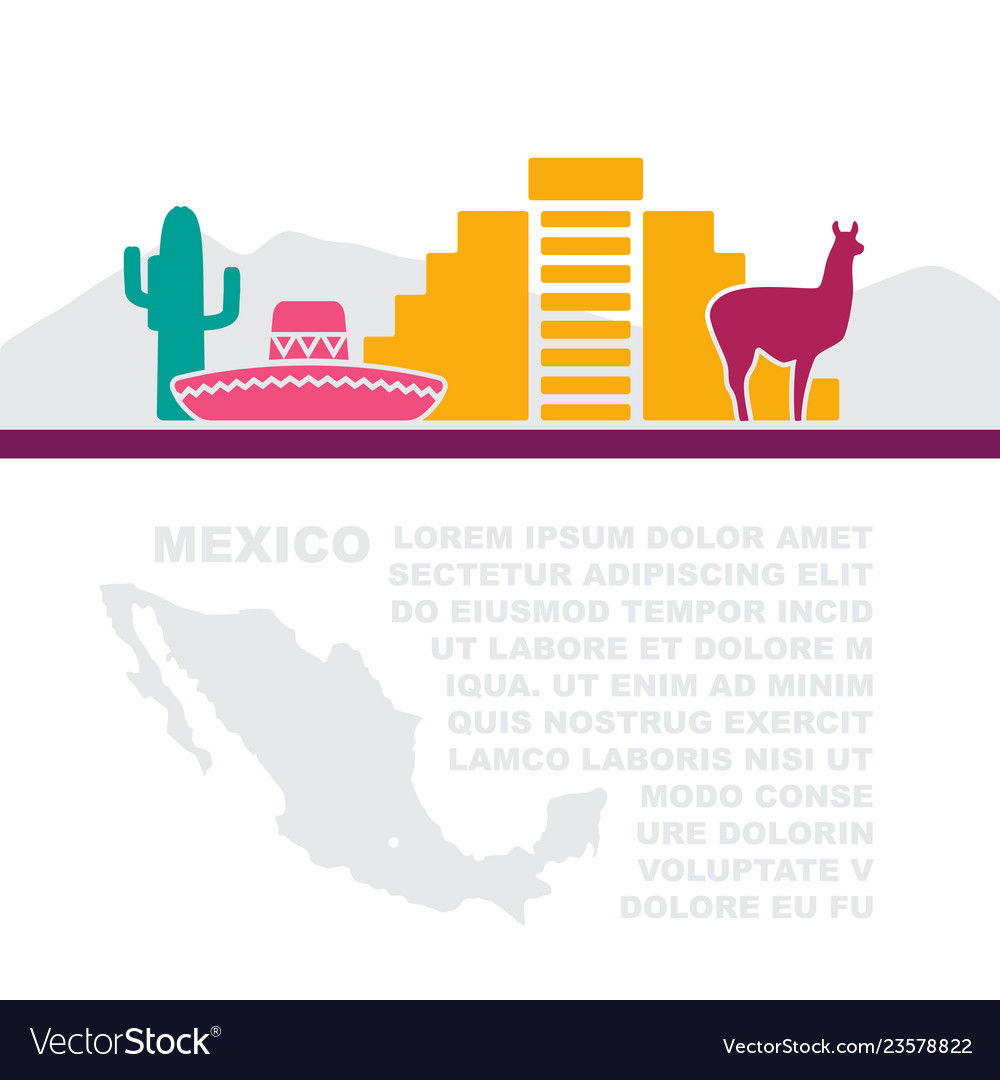 Template leaflets with a map and symbols vector image Template leaflets with a map and symbols