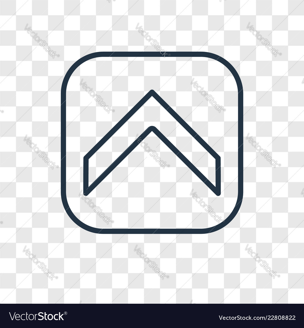 Up arrow concept linear icon isolated vector image Up arrow concept linear icon isolated