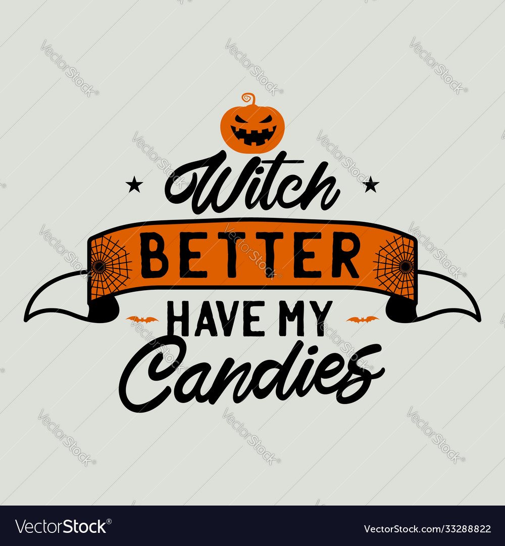 Vintage halloween typography badge graphics Vector Image