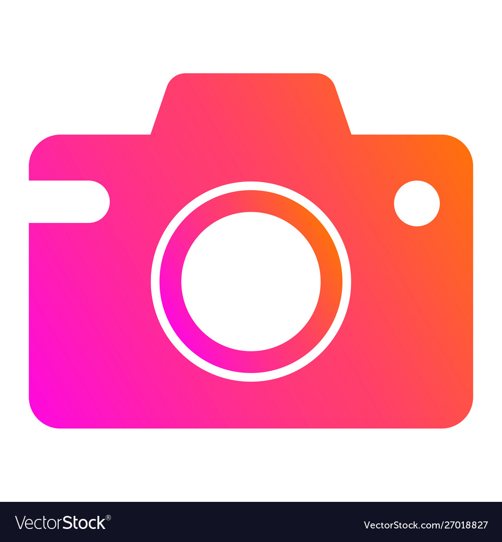 Camera icon gradient fresh color set vector image Camera icon gradient fresh color set
