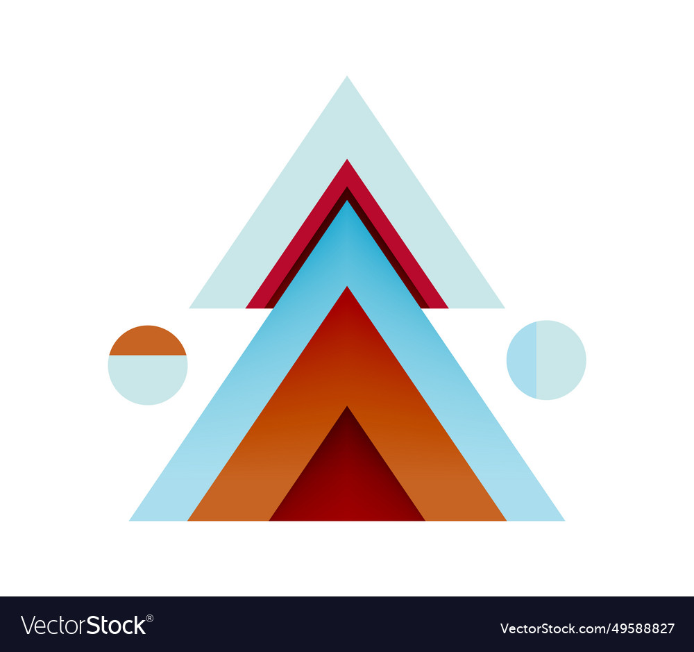 Christmas tree abstract geometric triangles new