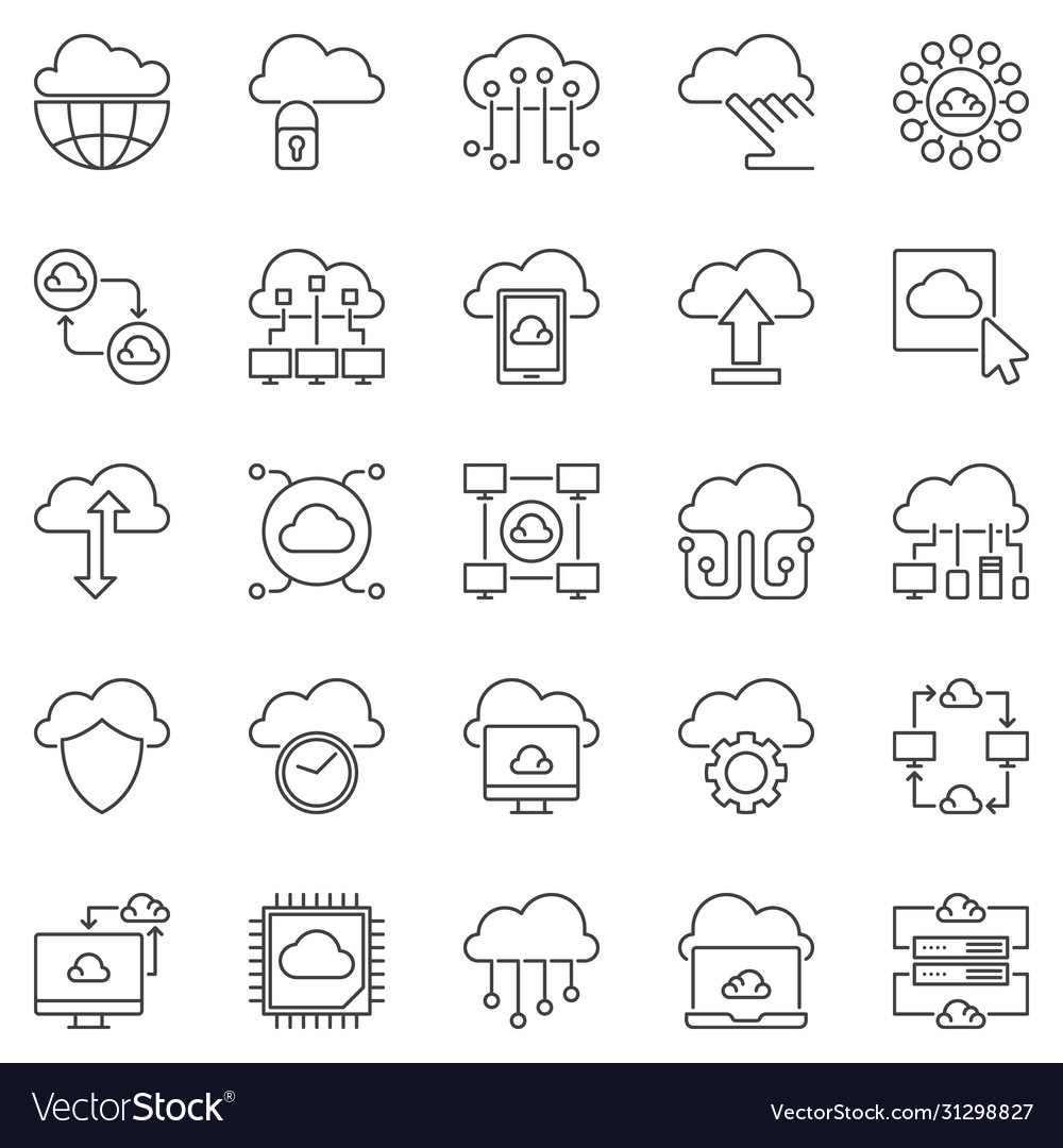 Cloud Computing Icon Set