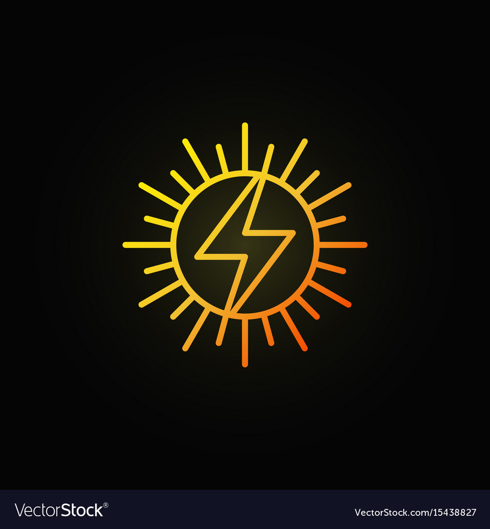 Bunte Solarenergie Icon
