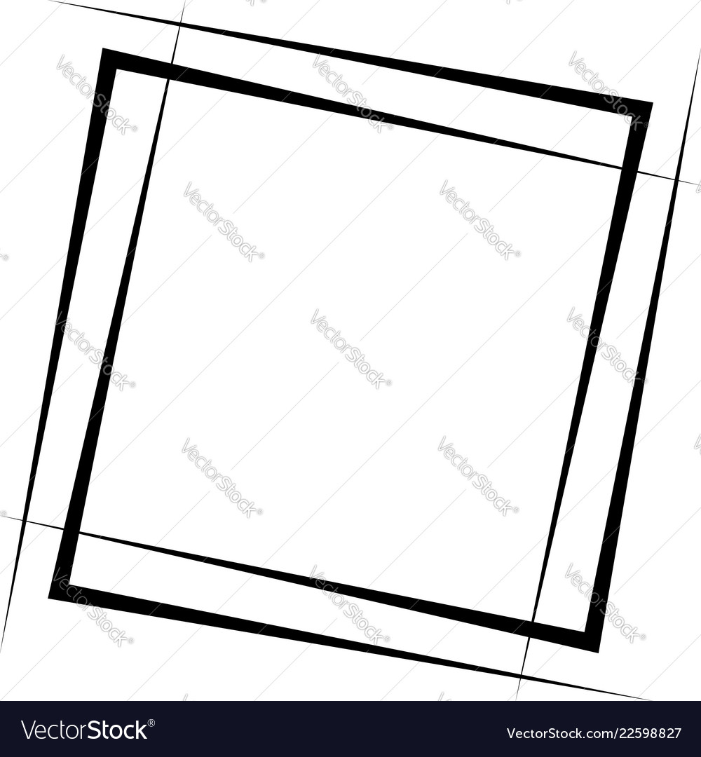Geometric abstract square element intersecting