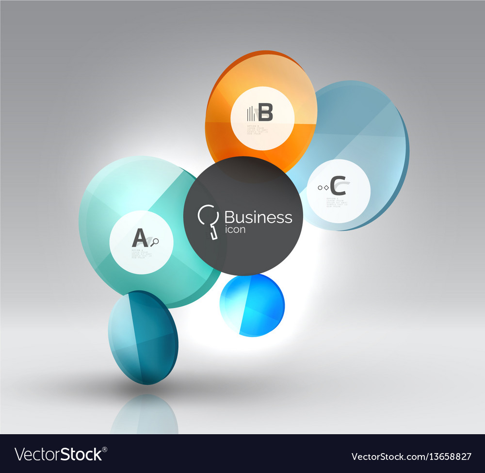 Glass circle infographics