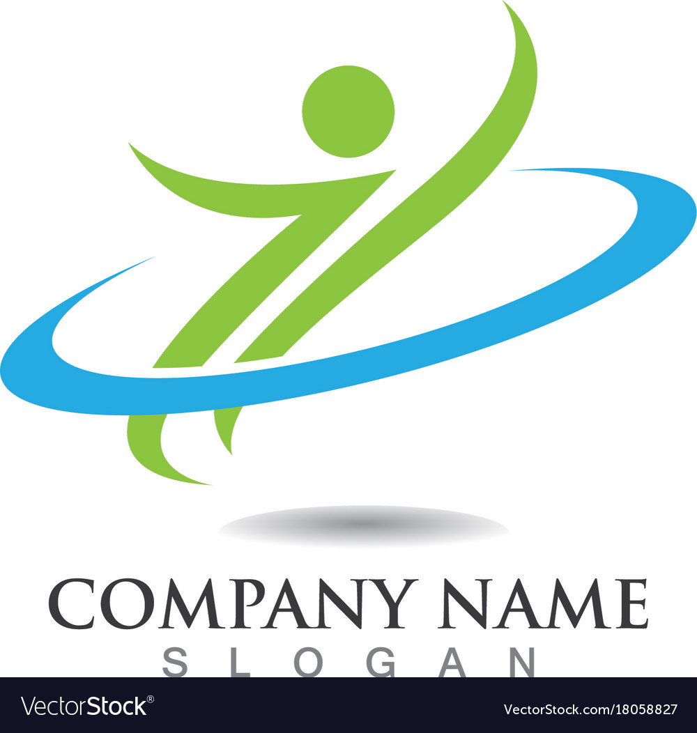 Health success people care logo and symbols Vector Image