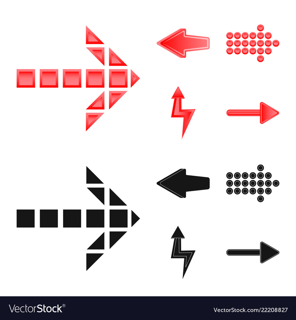 Isolated object of element and arrow symbol