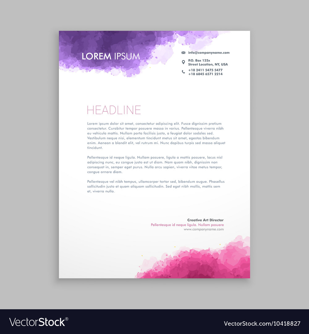 letterhead design in paint