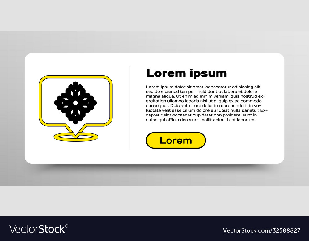 Line snowflake with speech bubble icon isolated