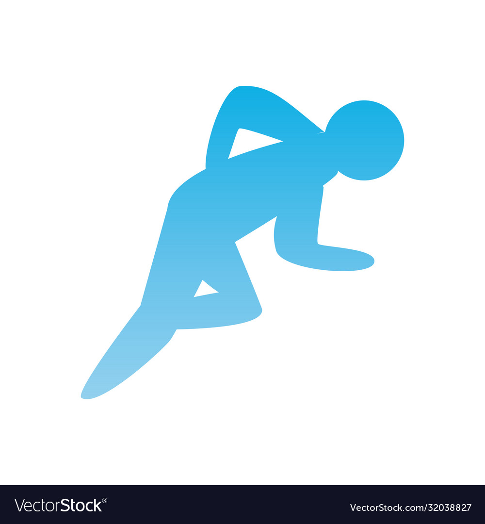 Man avatar running gradient style icon