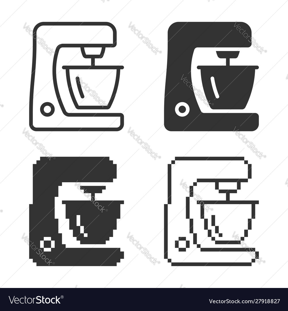 Monochromatic food processor icon in different Vector Image Monochromatic food processor icon in different