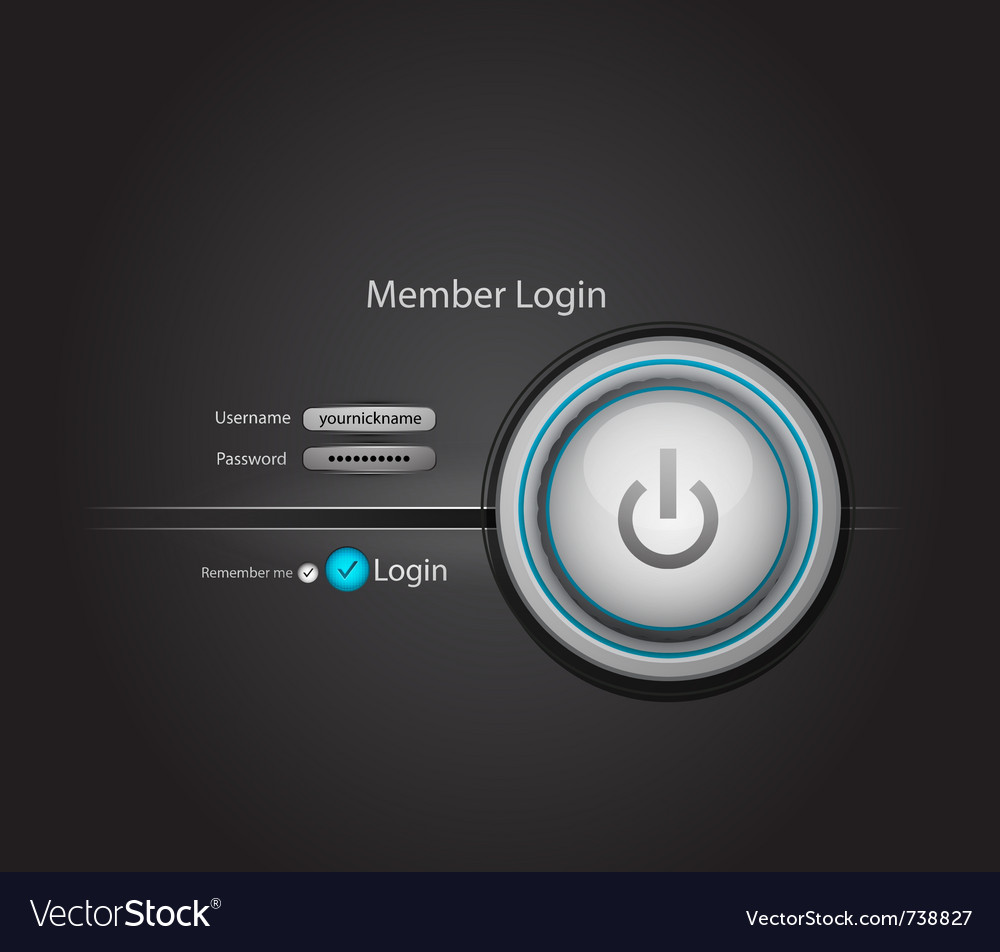 Power login button