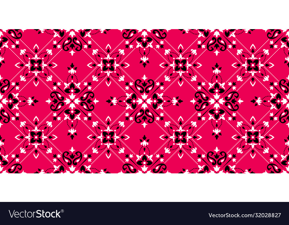 Rectangular seamless bandana print design