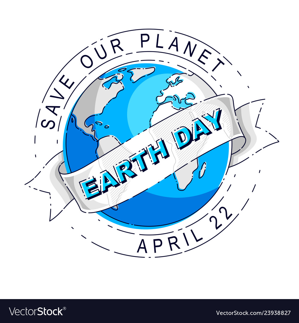 Save the earth protect our planet eco ecology Vector Image