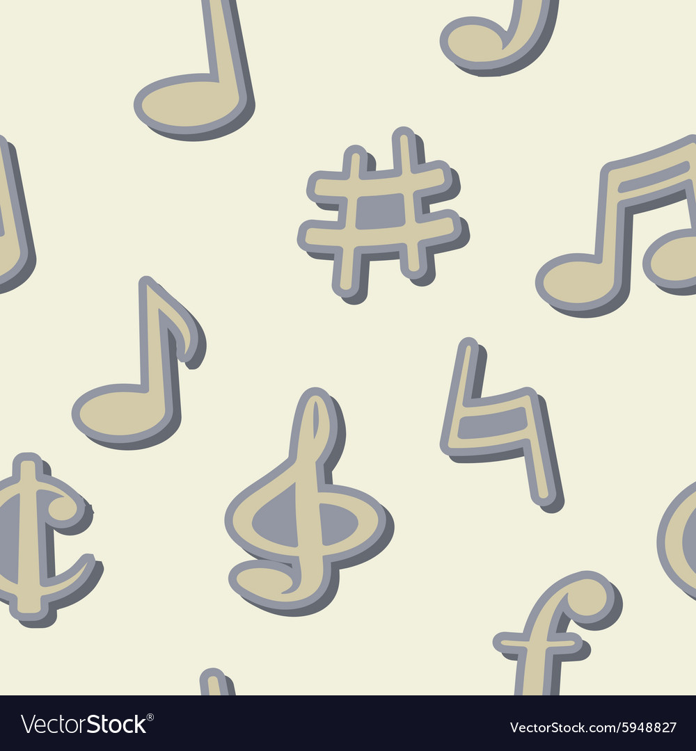 Seamless background with musical notes