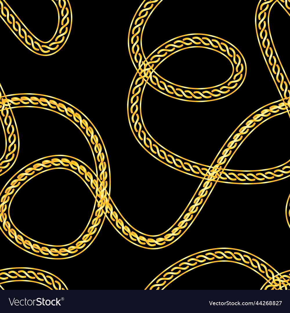 Seamless bohemian pattern with gold chains vector image Seamless bohemian pattern with gold chains
