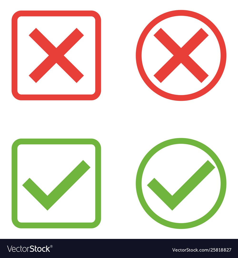 Set flat design check marks icons different vector image Set flat design check marks icons different