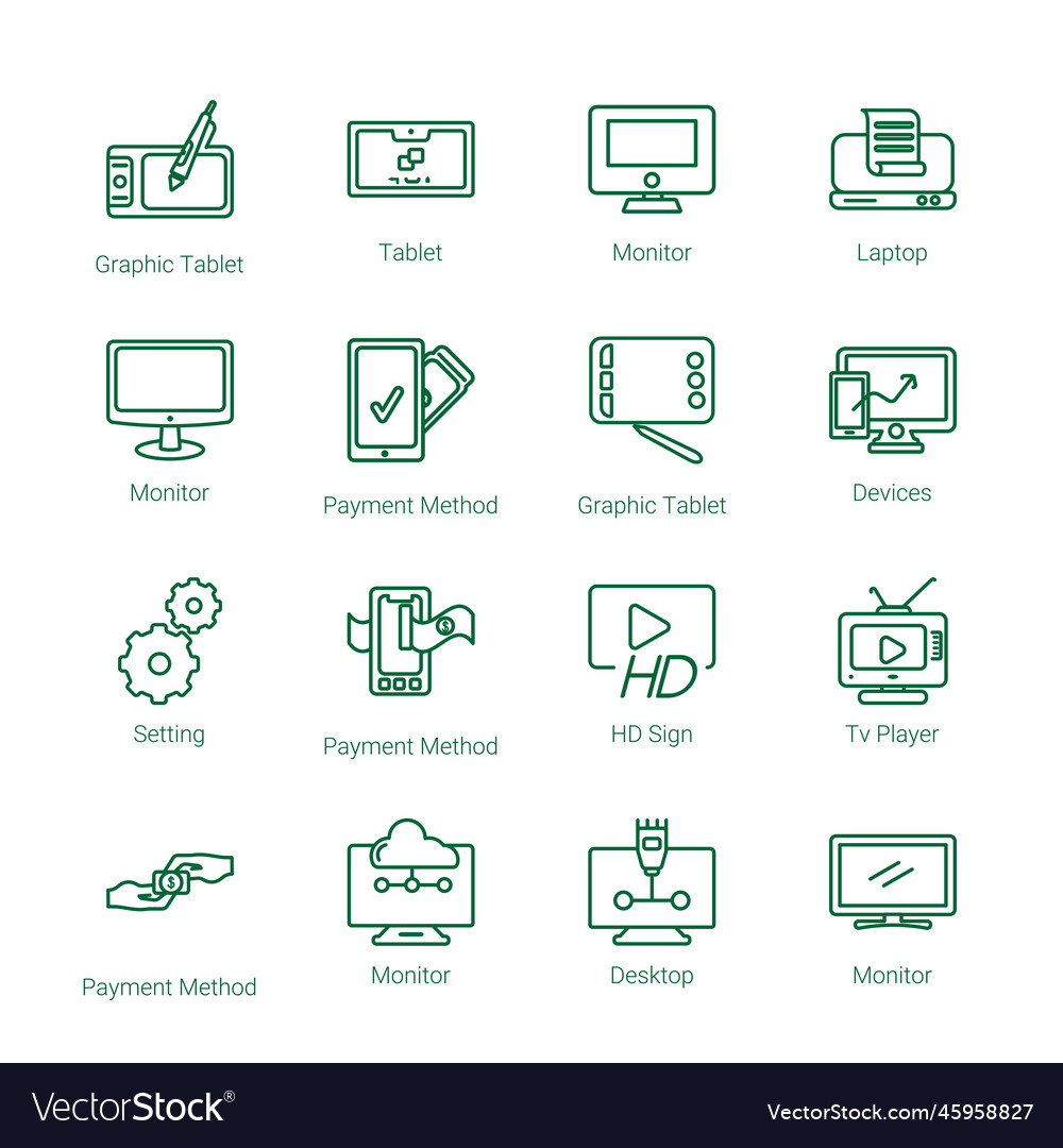 Smart icons Royalty Free Vector Image - VectorStock