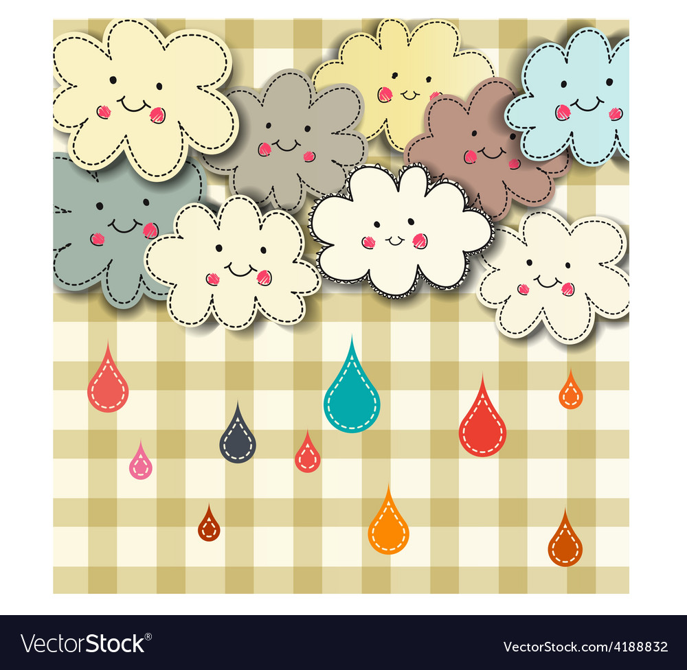 0000 a raining Royalty Free Vector Image - VectorStock