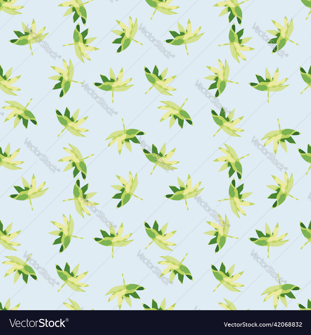 Abstract palm leaves tropical seamless pattern