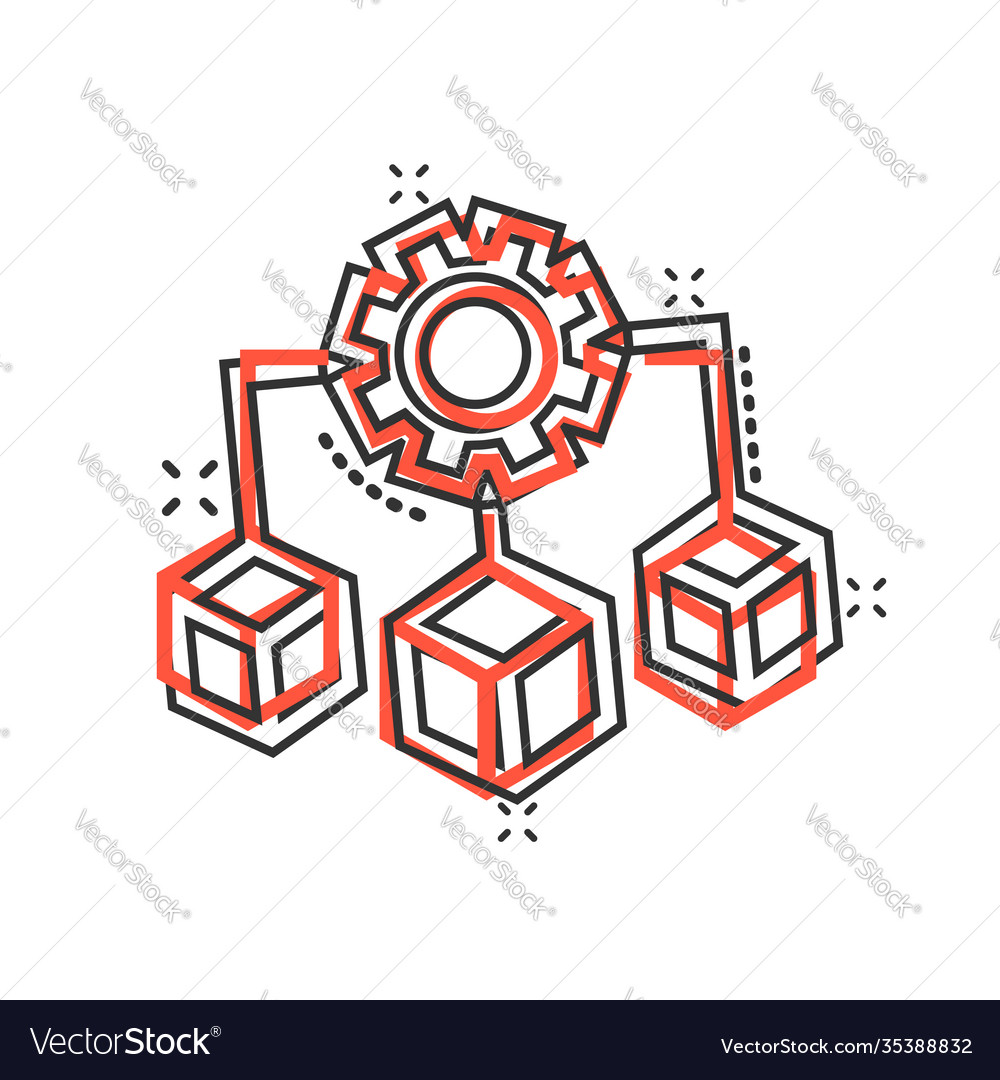 Api technology icon in comic style algorithm Vector Image Api technology icon in comic style algorithm