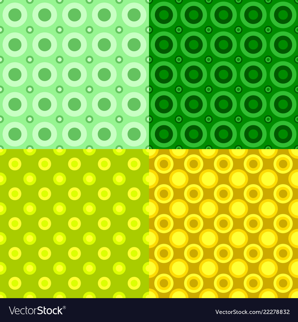 Geometrical seamless pattern set - circle