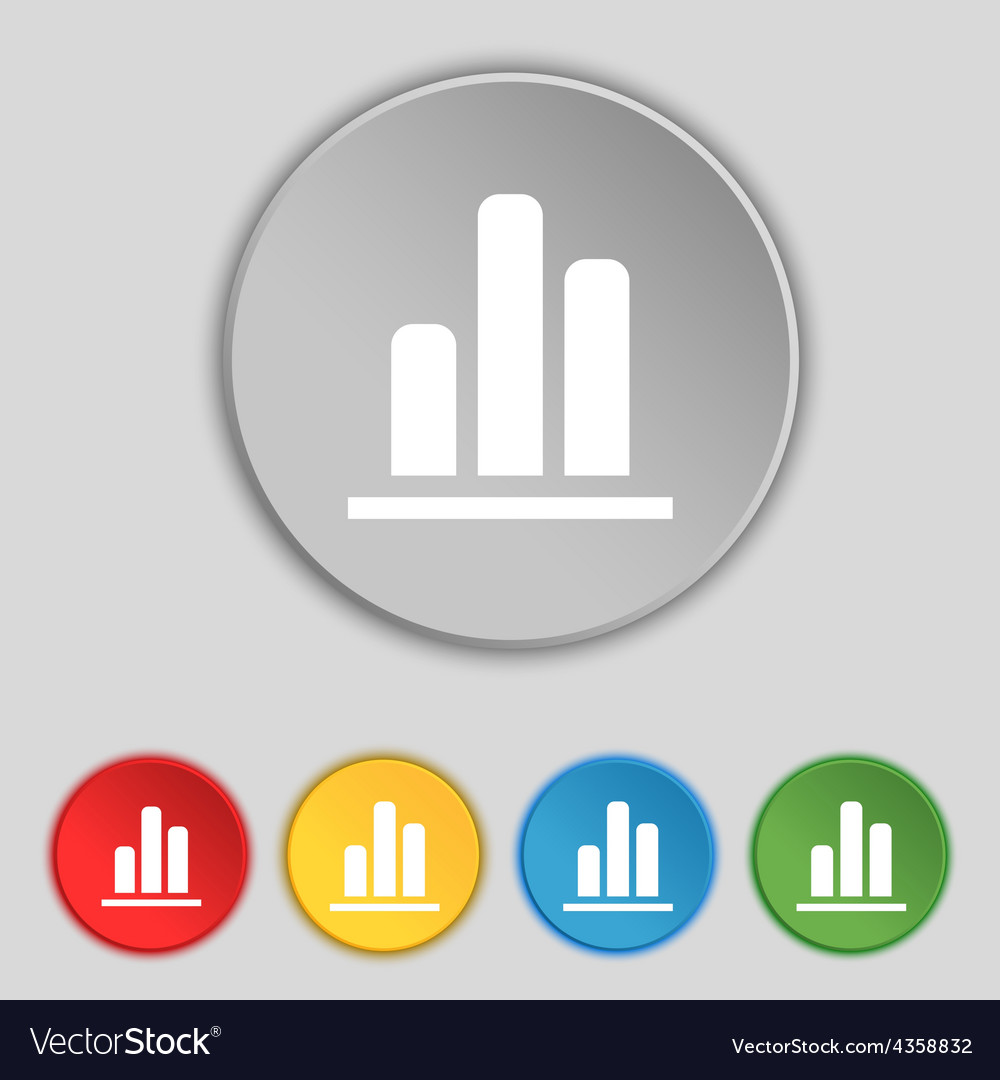 Growth and development concept graph of rate icon