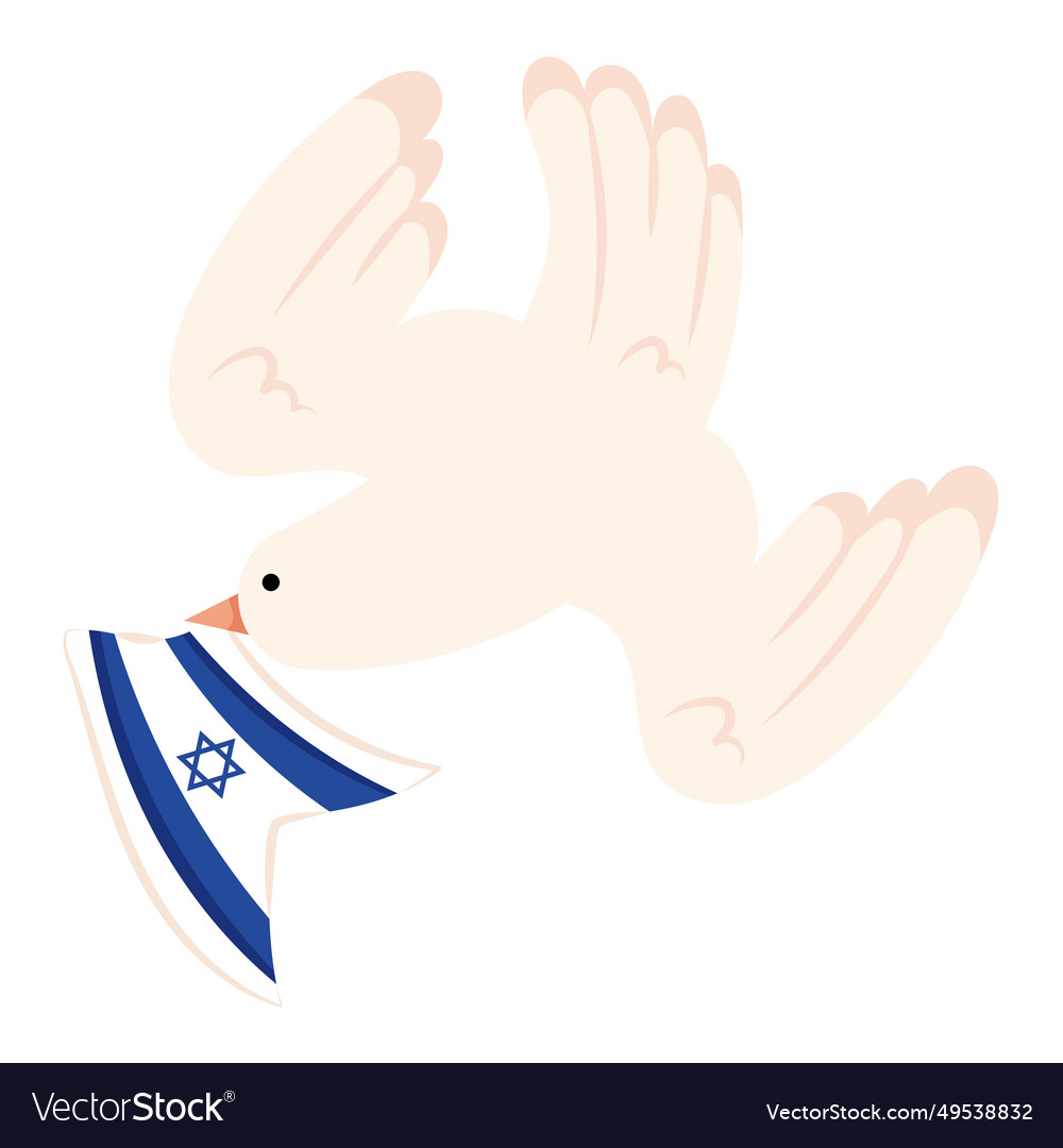 Israel peace dove Royalty Free Vector Image - VectorStock