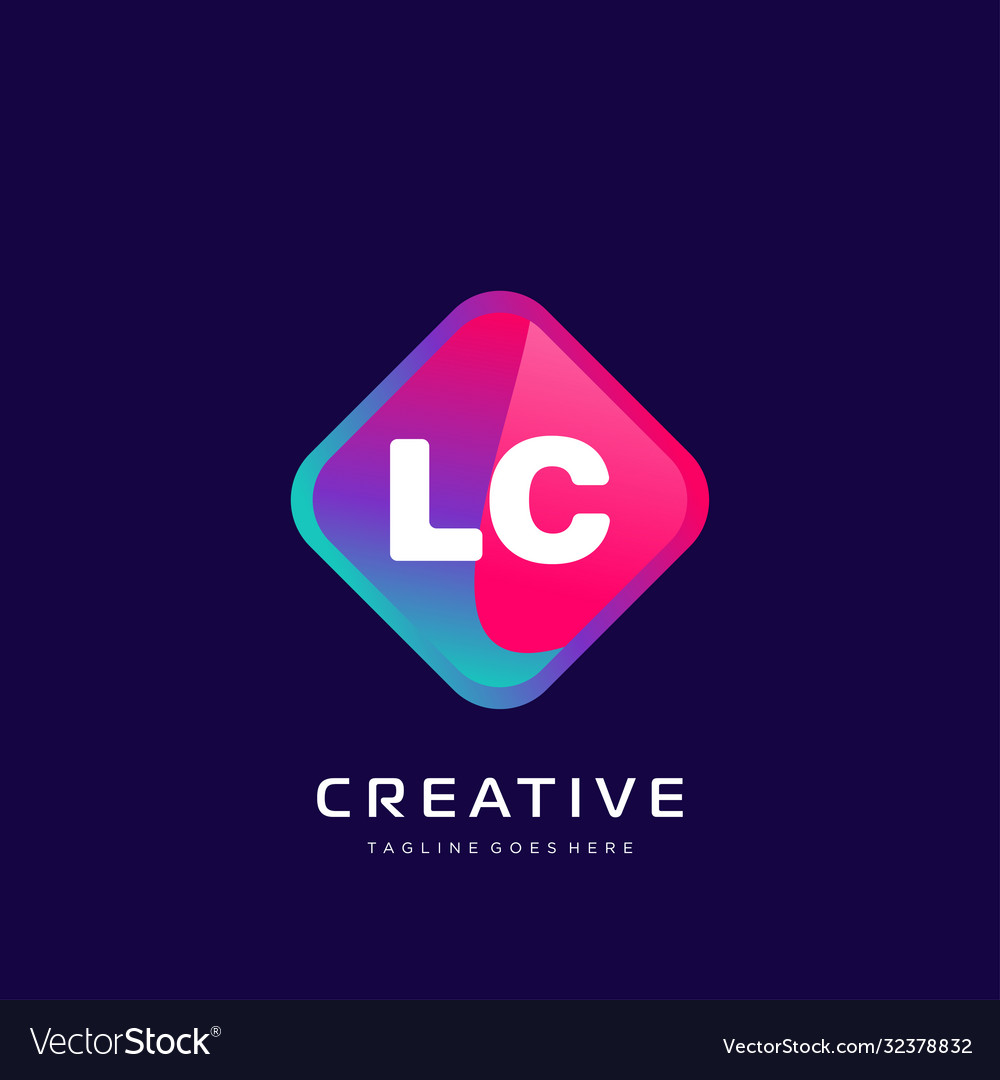 Lc initial logo with colorful template Vector Image Lc initial logo with colorful template