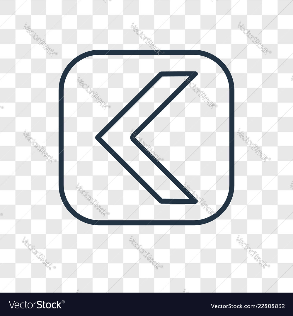 Left arrow concept linear icon isolated