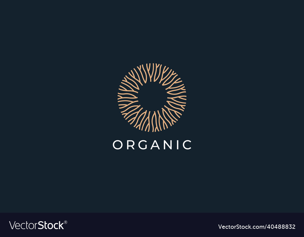 Letter o ornamental twig business logo