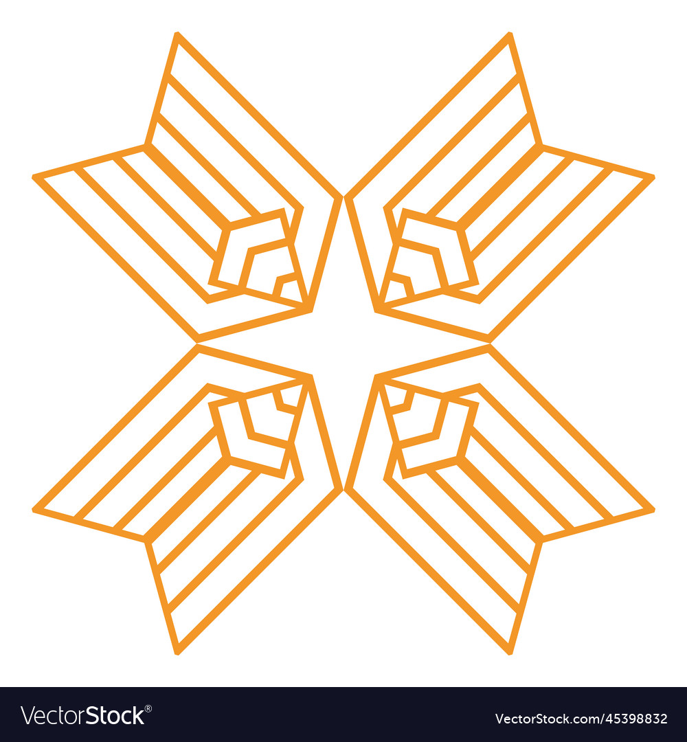Modern geometric hexagonal shape design