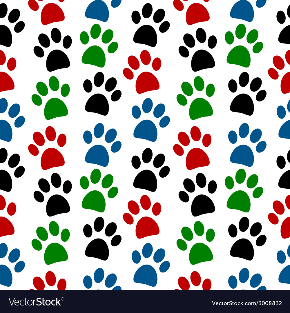 Paw Print Seamless Pattern