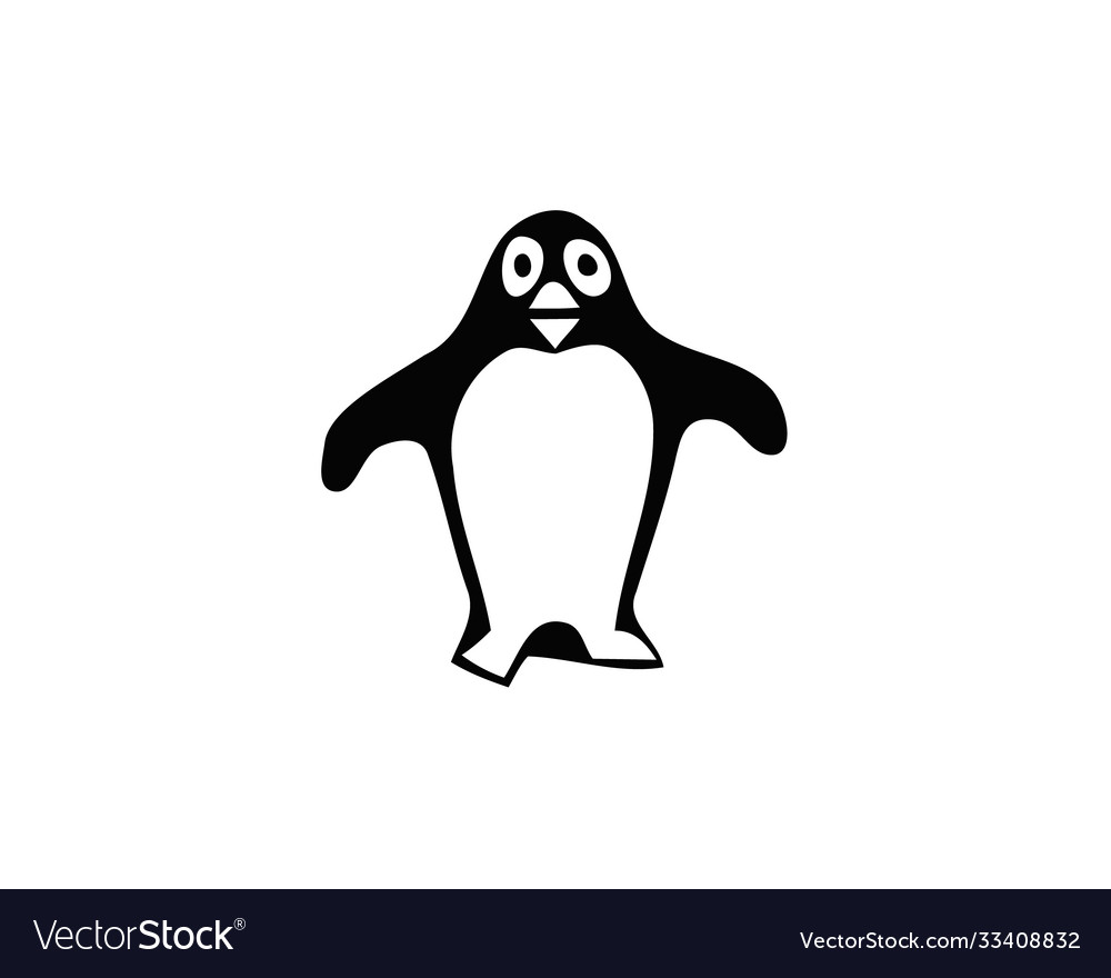 Penguin icon simple for web