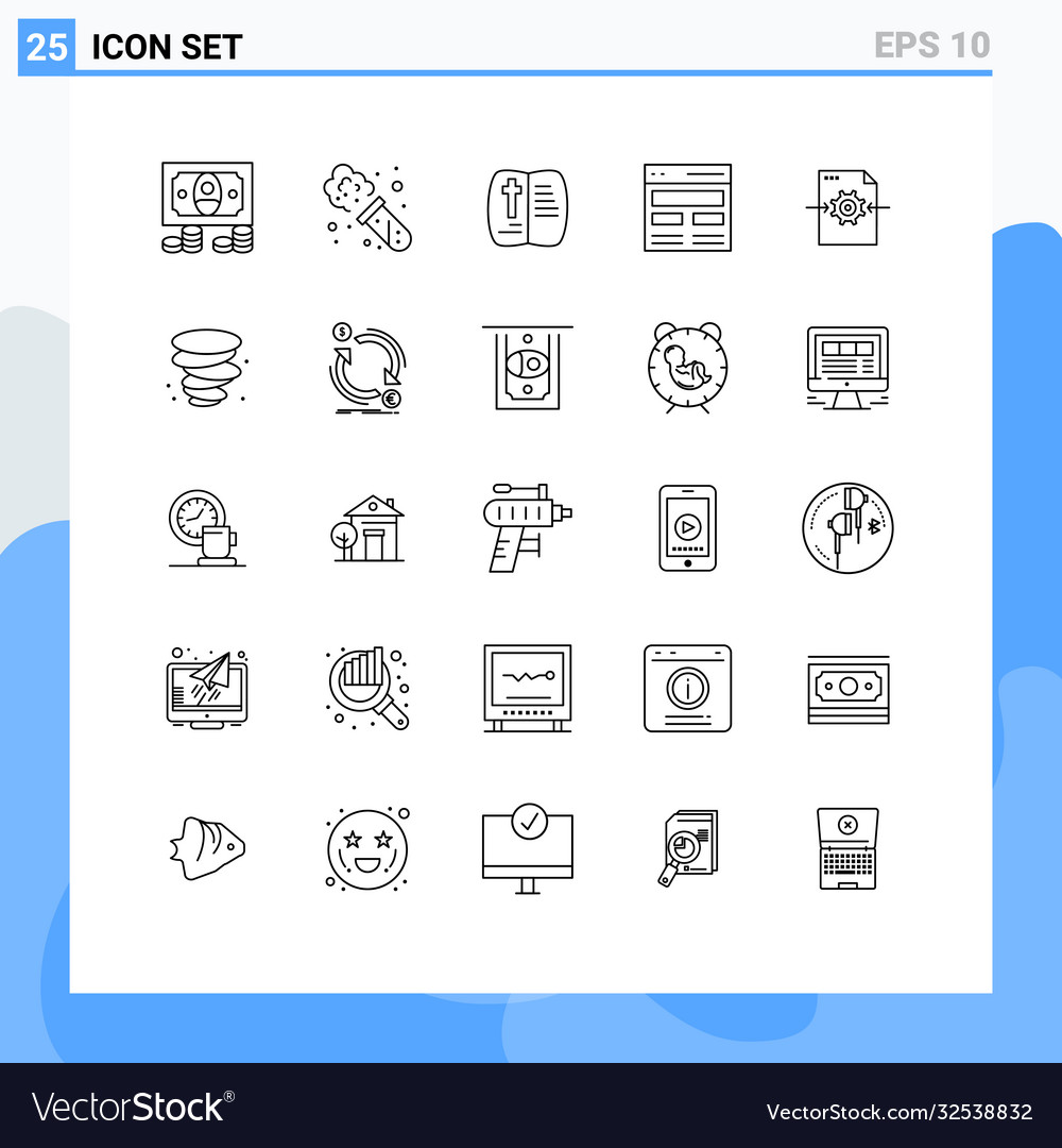 Pictograph set 25 simple lines setting file