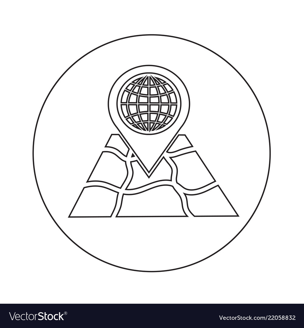 Pointer mit Karten-Icon-Design vector image Pointer mit Karten-Icon-Design