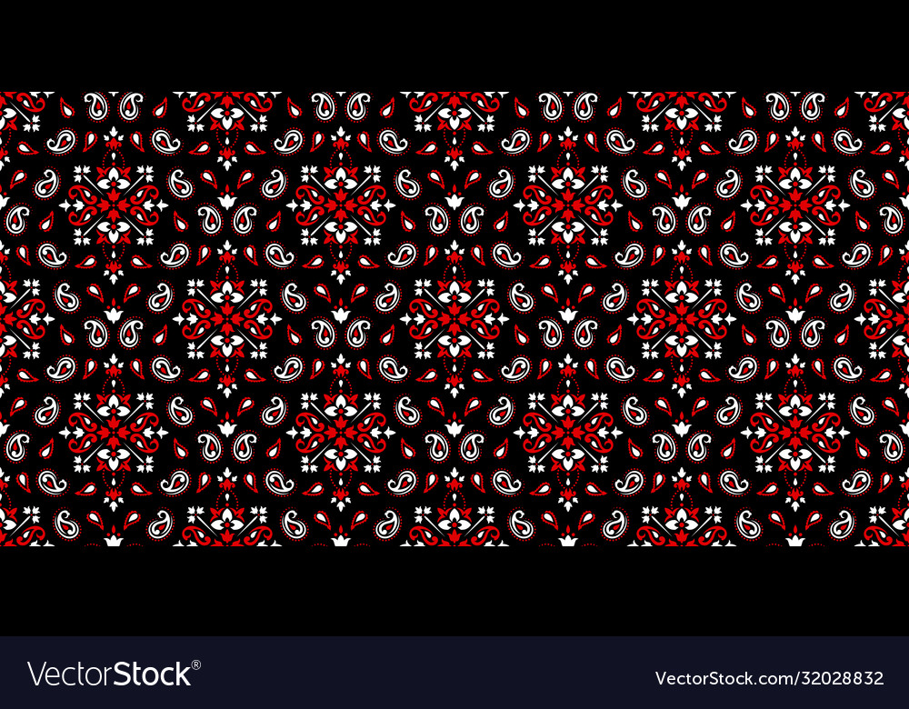 Rectangular seamless bandana print design