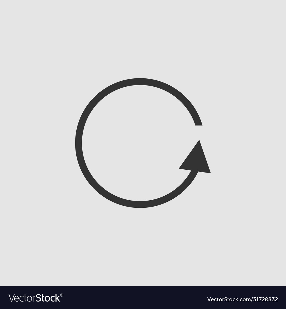 Refresh Reload Drehschleife Icon flach vector image Refresh Reload Drehschleife Icon flach