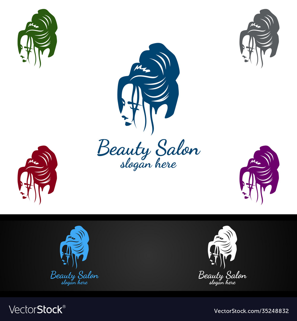 Salon fashion logo for beauty hairstylist