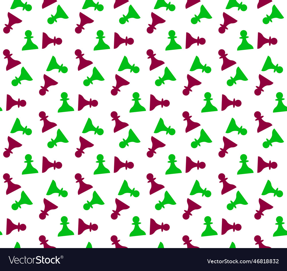 Seamless pattern with chess pawn endless