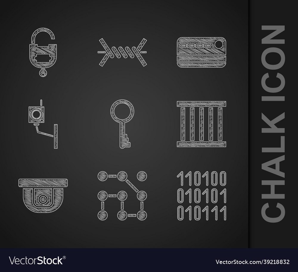 Set old key graphic password protection binary Vector Image Set old key graphic password protection binary