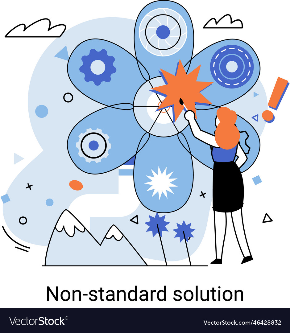Solution solving problem metaphor answer Vector Image Solution solving problem metaphor answer