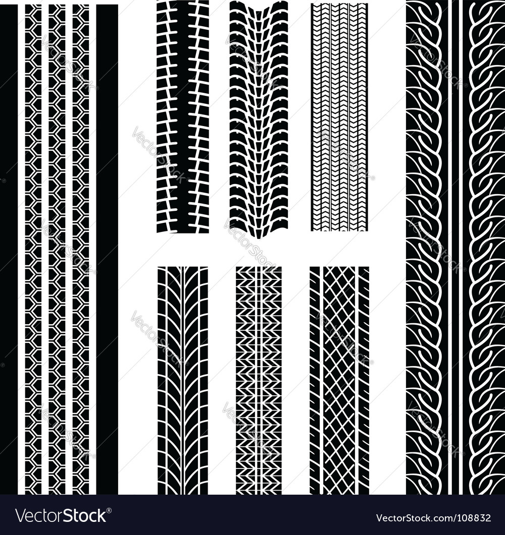 Tire patterns Royalty Free Vector Image - VectorStock