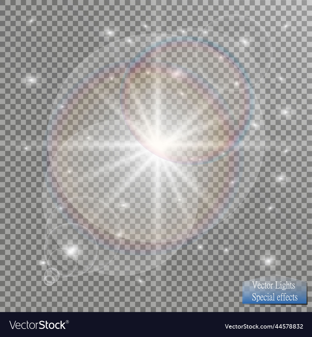 Transparent sunlight special lens flare