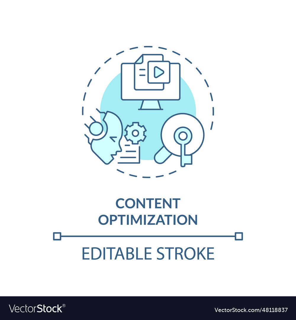 2d customizable content optimization line icon Vector Image 2d customizable content optimization line icon