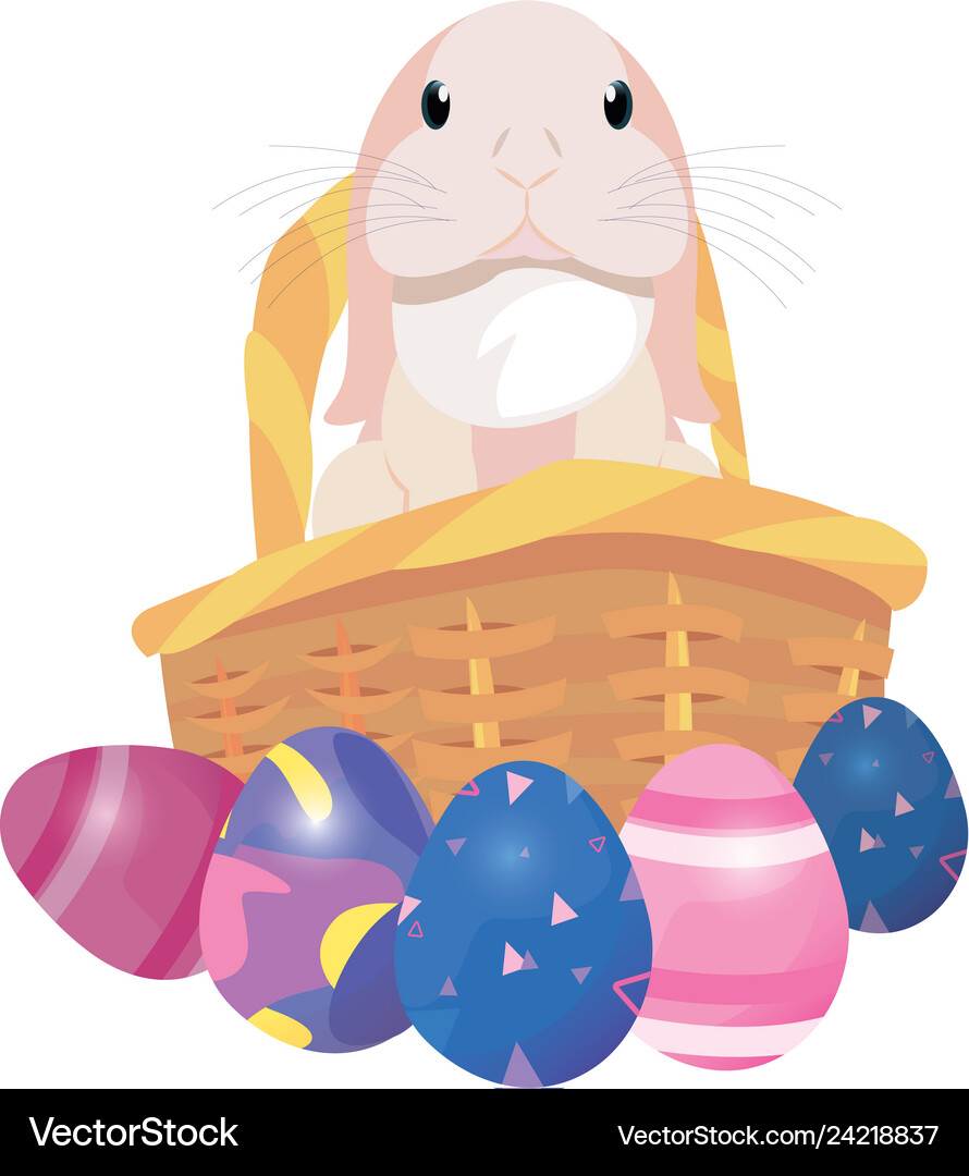 Bunny egg easter Royalty Free Vector Image - VectorStock
