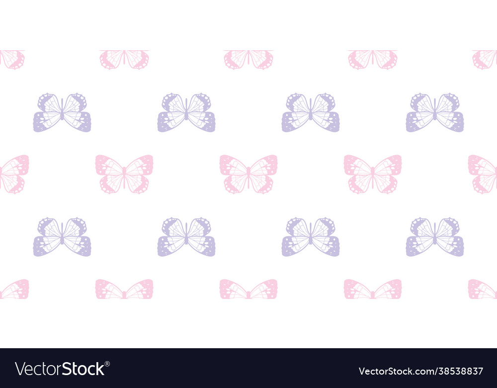 Butterfly seamless repeat pattern background Vector Image Butterfly seamless repeat pattern background