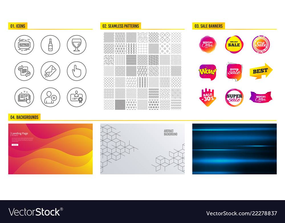 E-mail add user and fastpass icons beer bottle vector image E-mail add user and fastpass icons beer bottle
