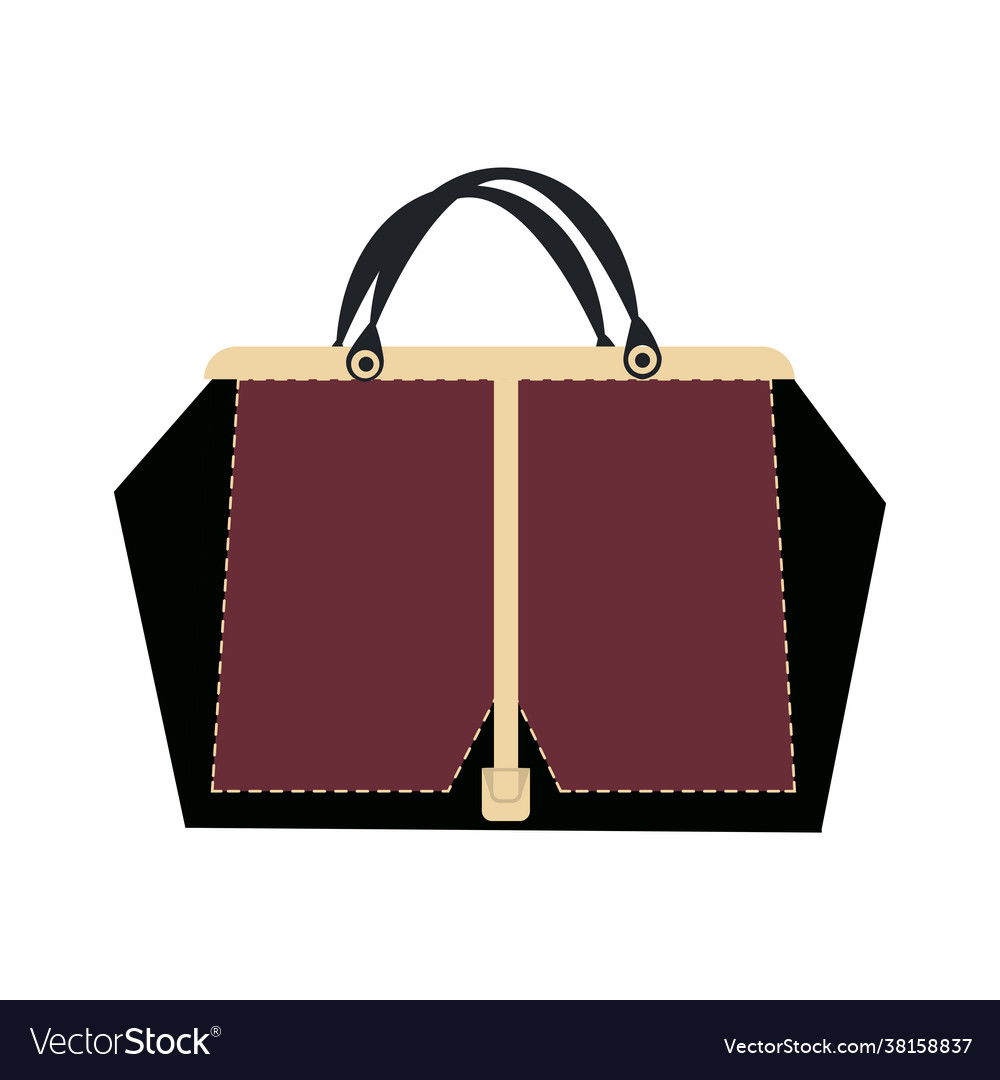 Fashion bag colorful empty isolated in white