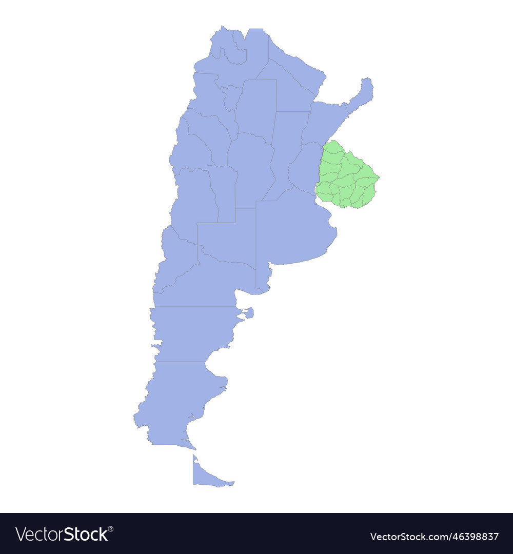 High quality political map of argentina Royalty Free Vector